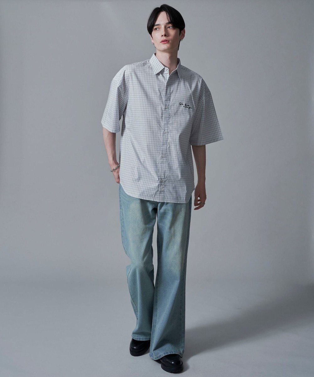 WEGO ワンポイントチェックシャツ（SS） 