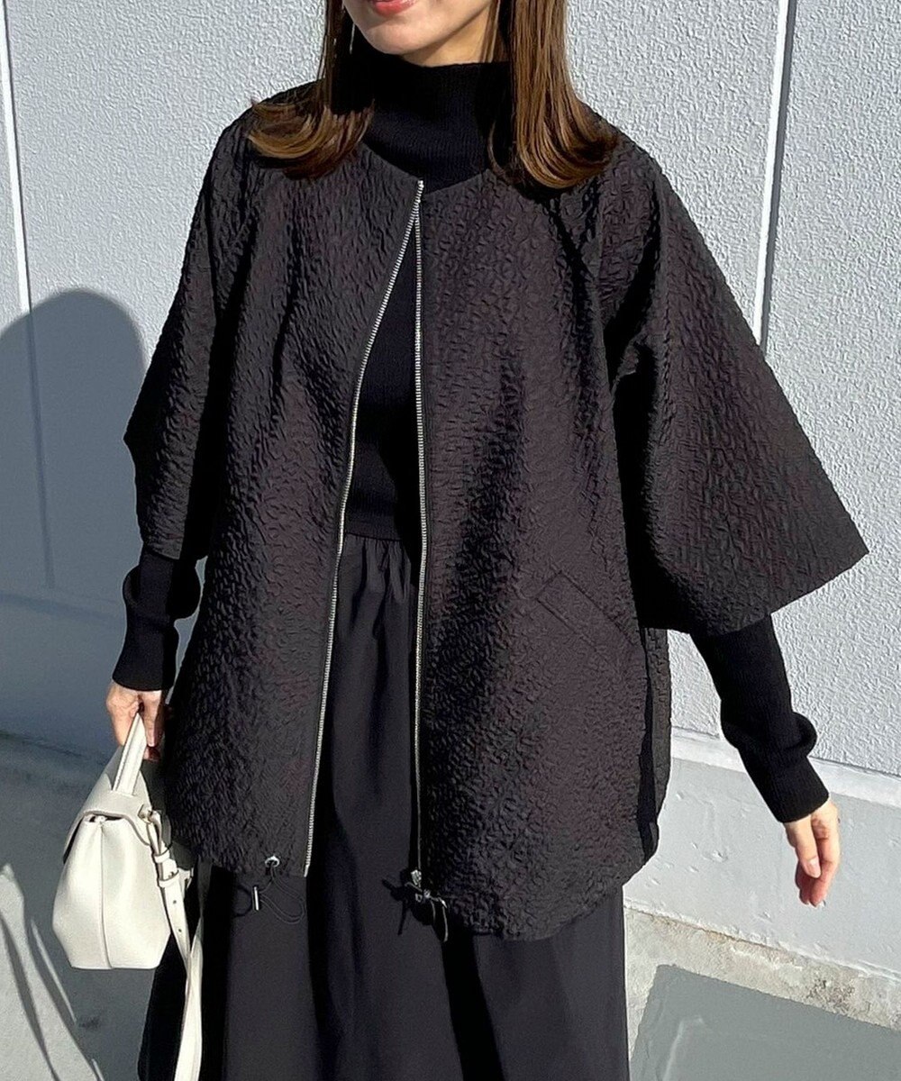 Green Parks AnriettMusee フロントジップジャガードブルゾン 