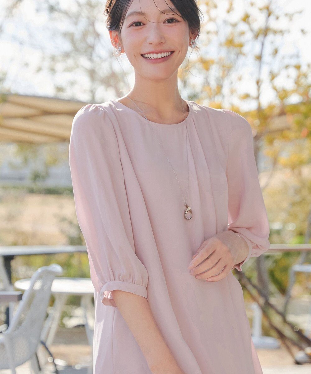 Tiaclasse L ラップ風ジョーゼットチュニック 