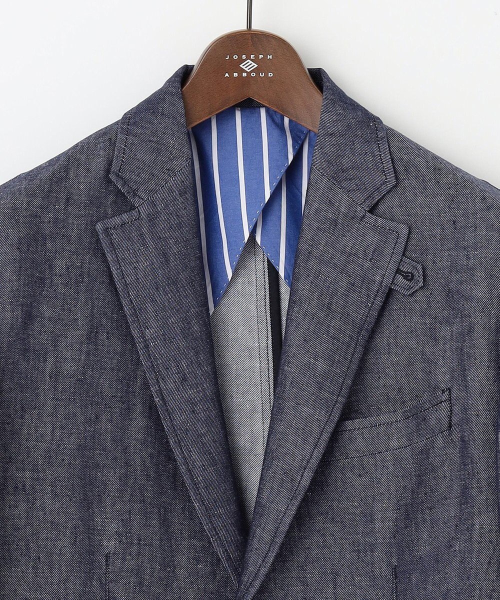 JOSEPH ABBOUD 【JAPANファブリック/セットアップ/清涼】LINEN DENIM ジャケット 