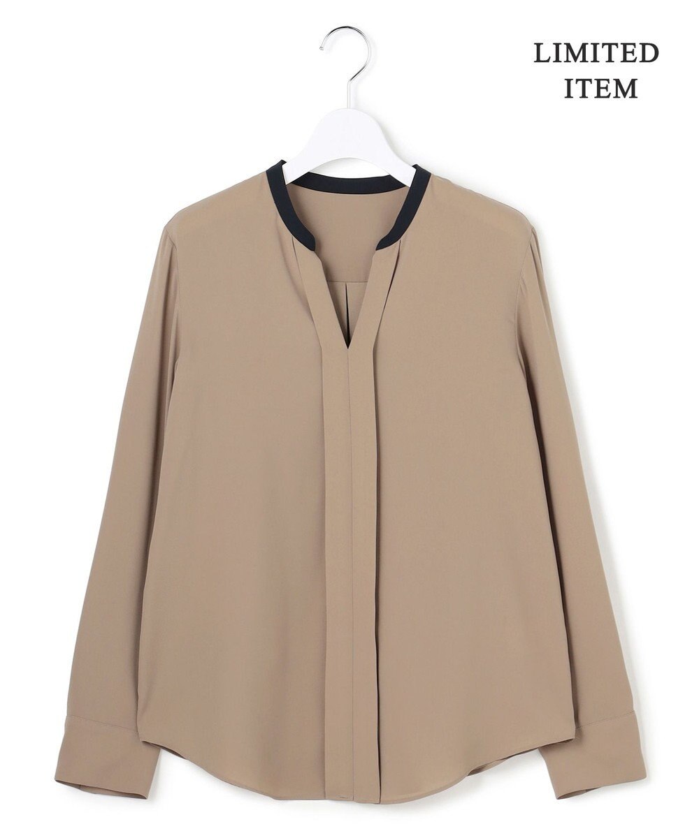ICB L 【6/12-6/28期間限定・受注生産・WEB限定】BackSatinAmunzen キーネックブラウス 