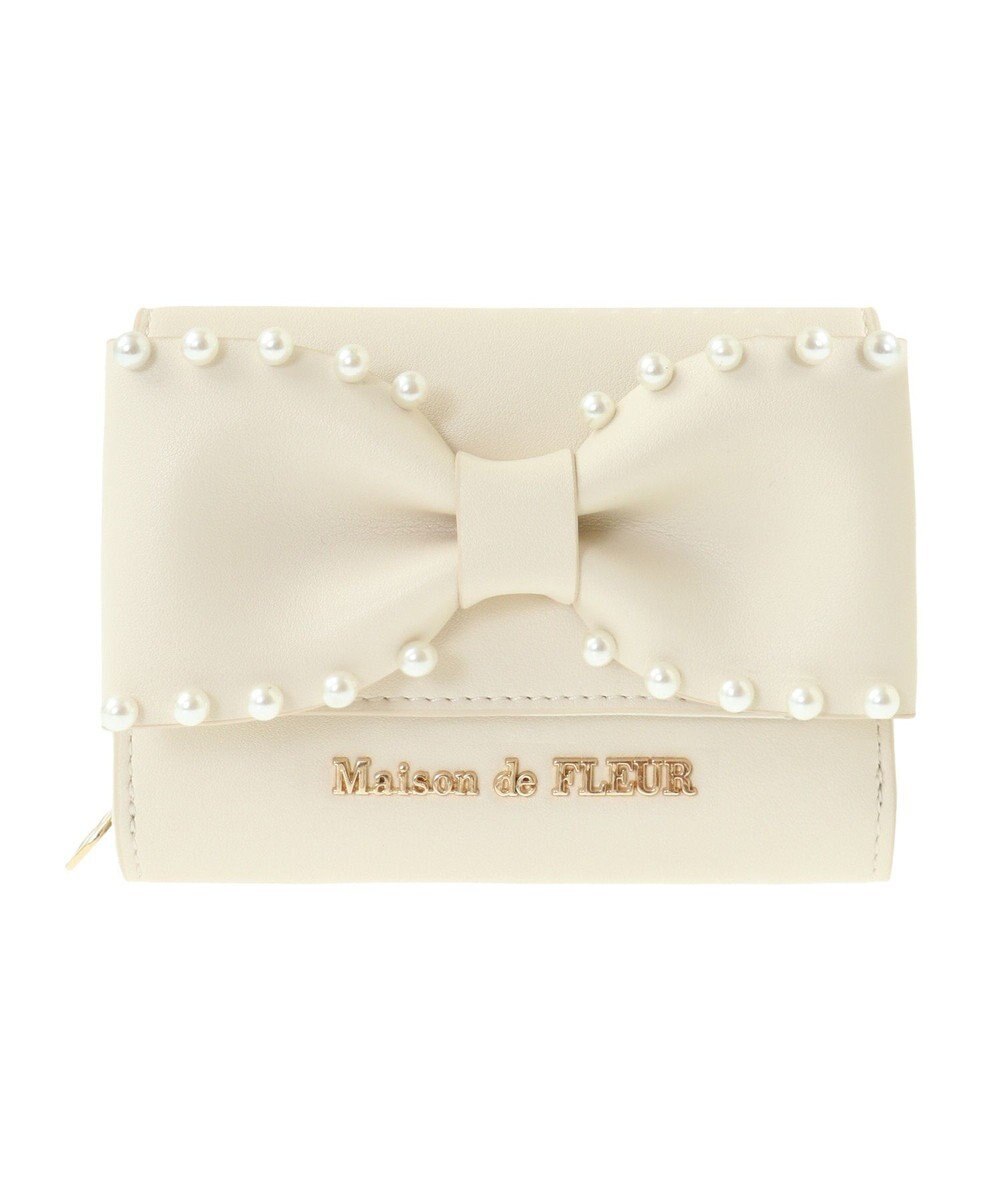 Maison de FLEUR リボンパールウォレット 