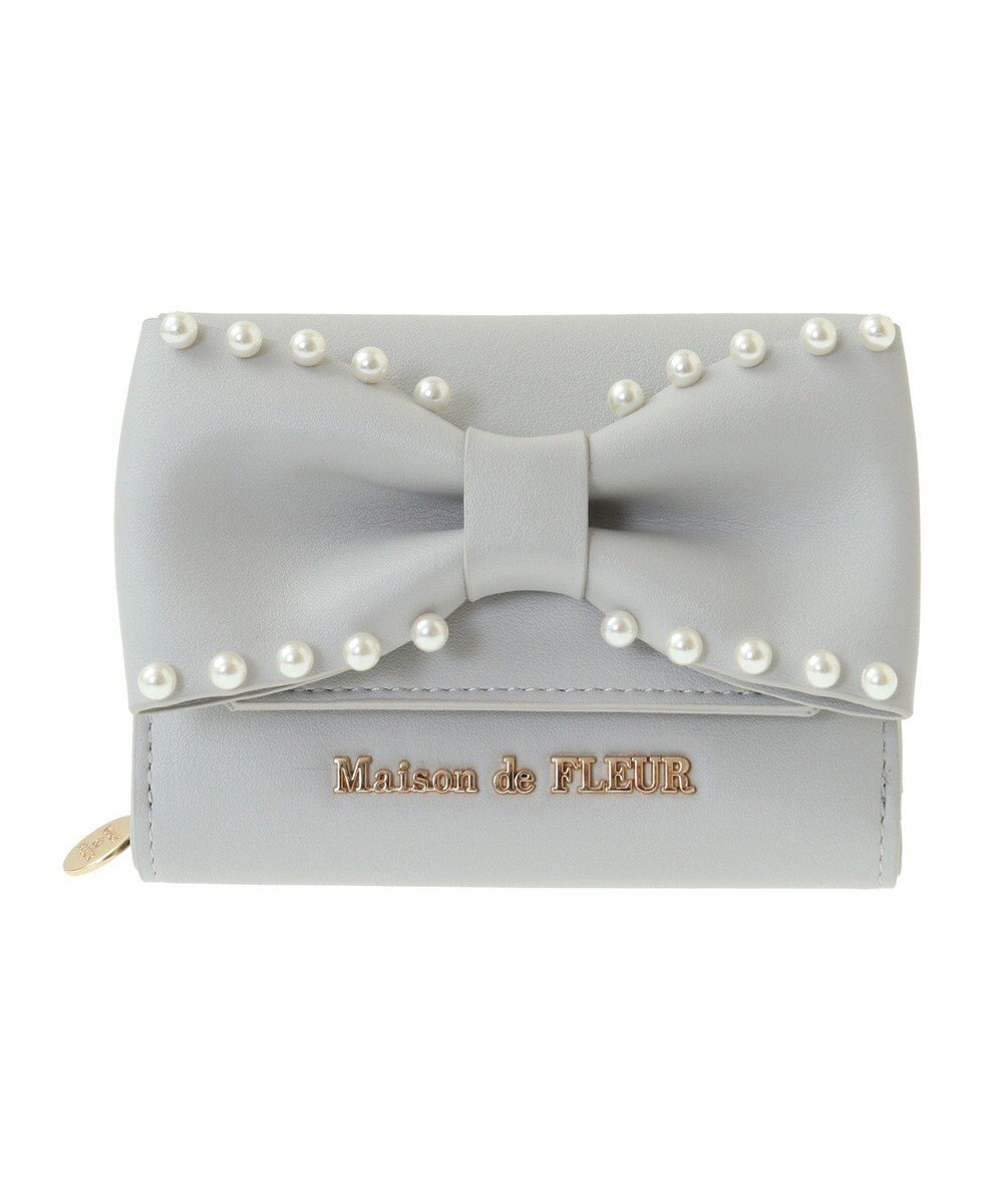 Maison de FLEUR リボンパールウォレット 