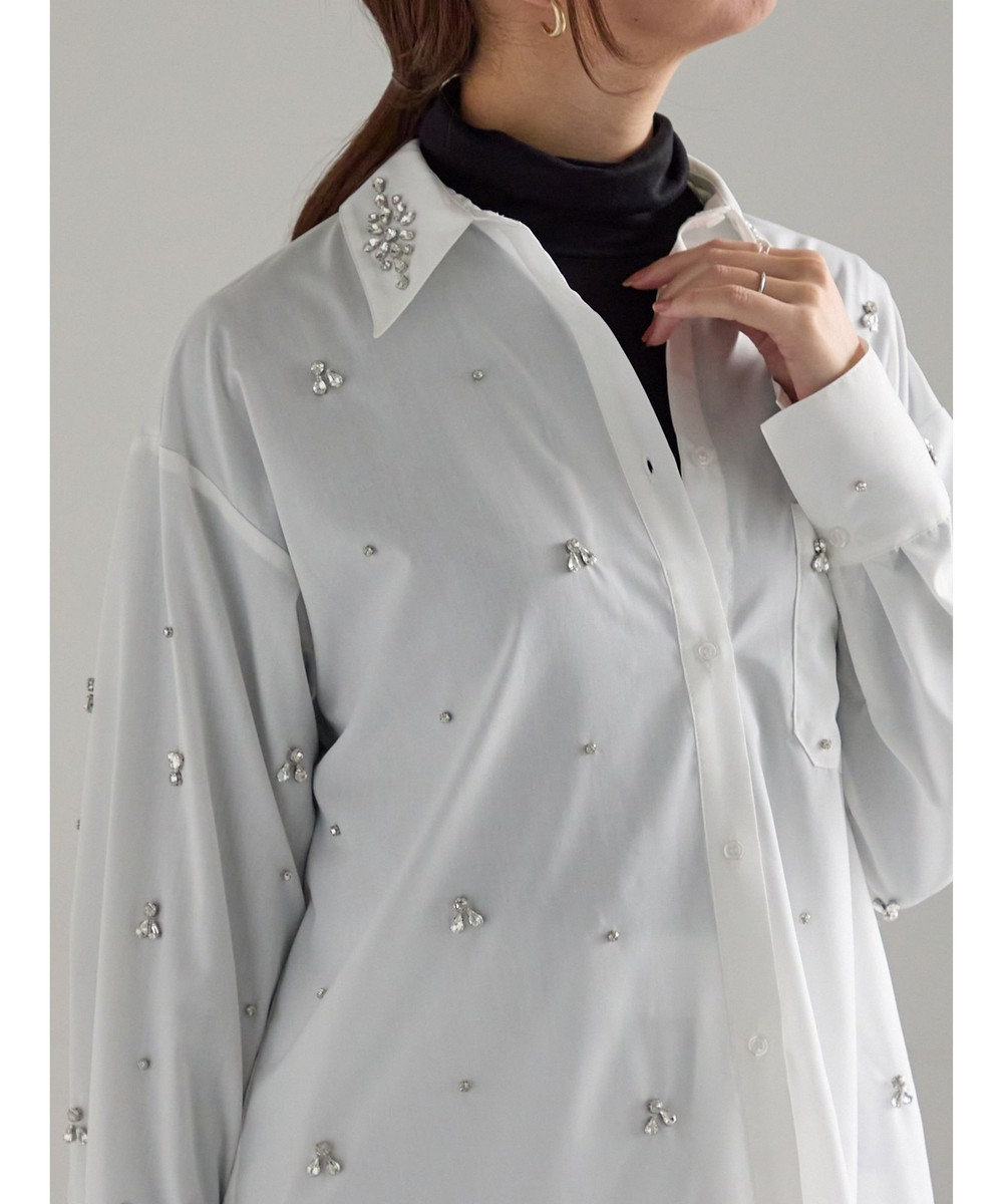 Te chichi ビジューデザインシャツ《2025winter catalog item》 