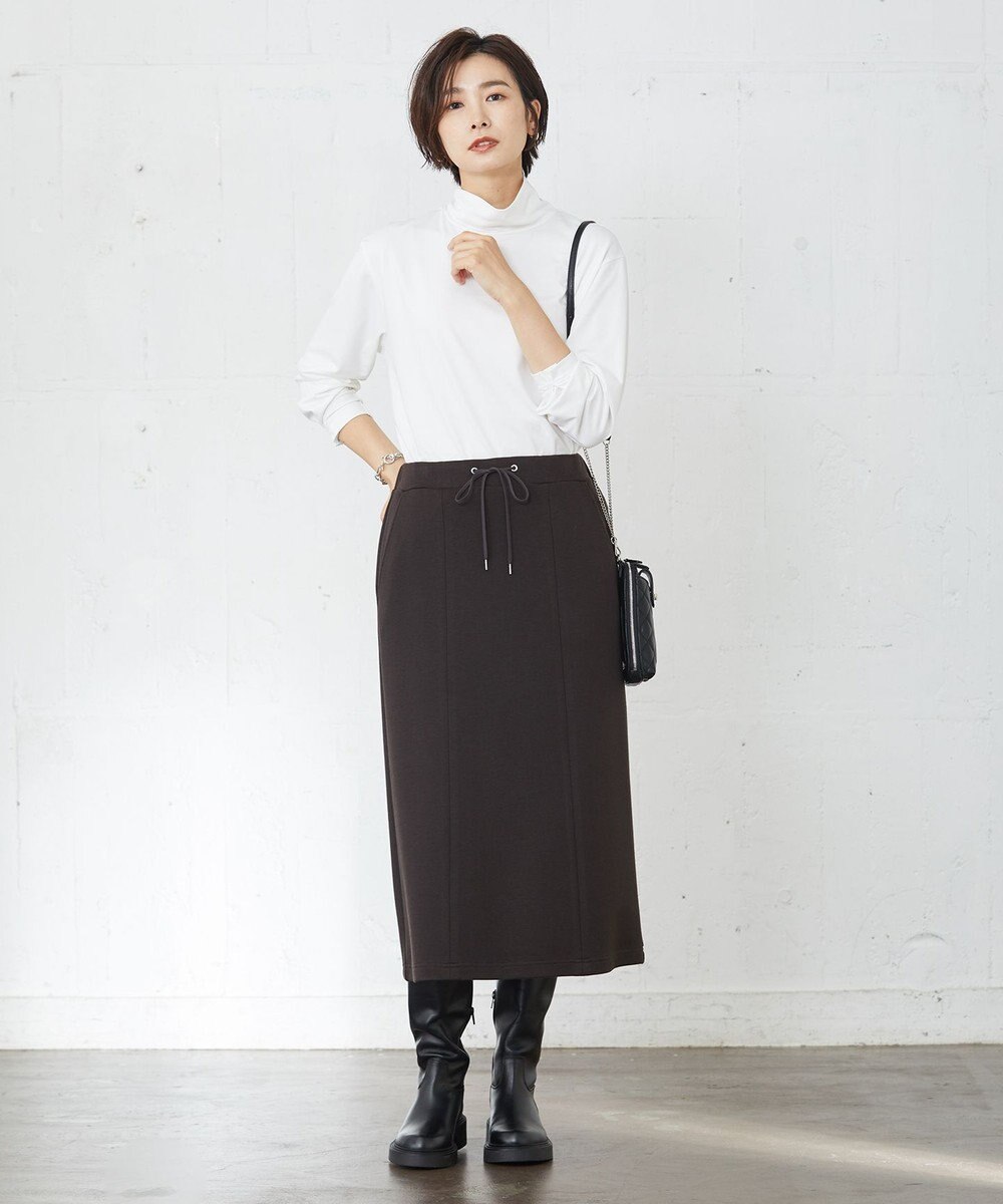 J.PRESS LADIES 【洗える】デュアルウォームポンチ スカート 