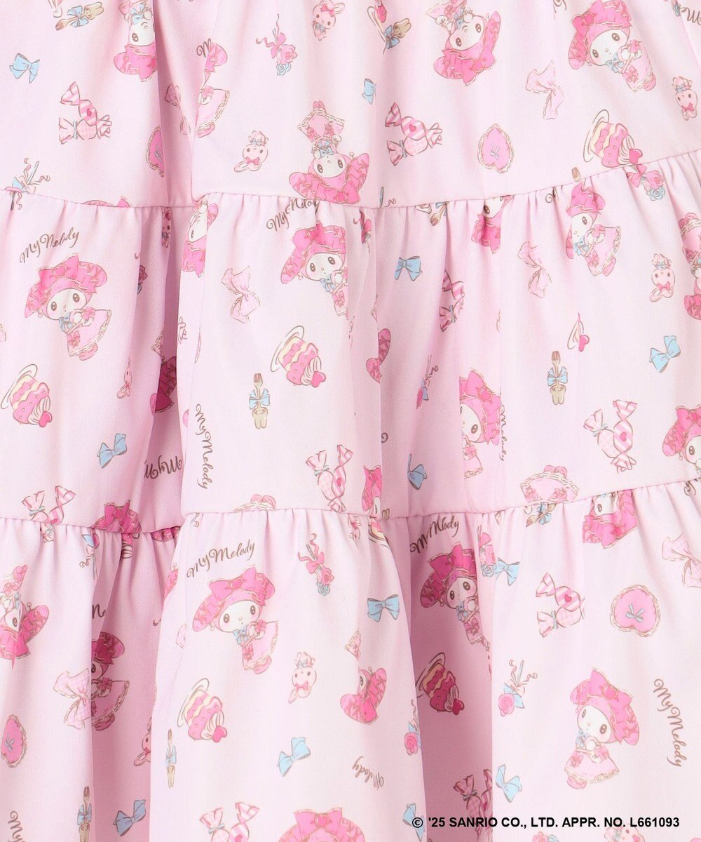 ANY KIDS 【マイメロディ＆クロミ×ANY KIDS】総柄 ティアードスカート 