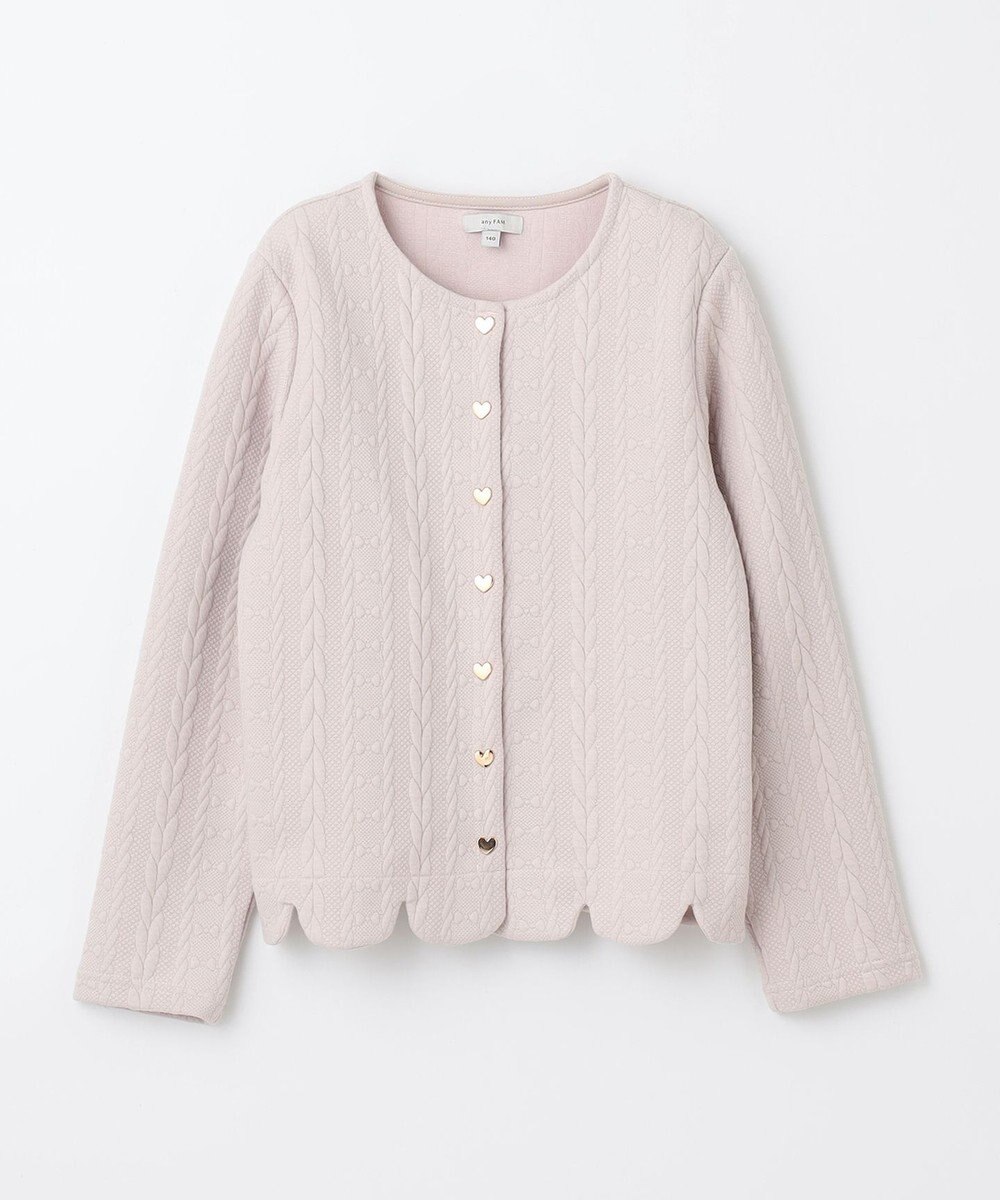 ANY KIDS ふくれ ジャガード カーディガン 