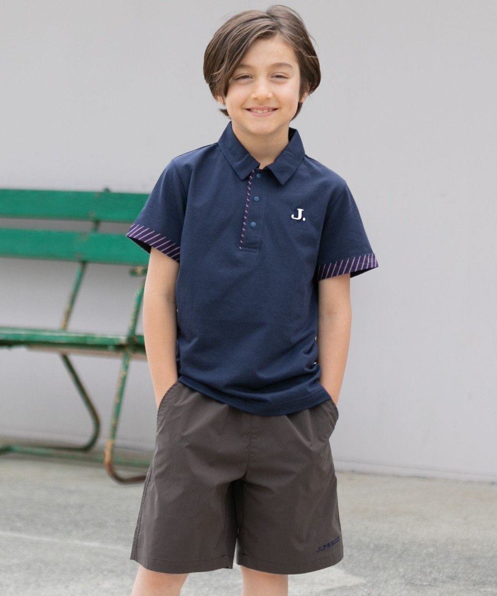J.PRESS KIDS 【140-170㎝】COOLMAX レジメン ポロシャツ 