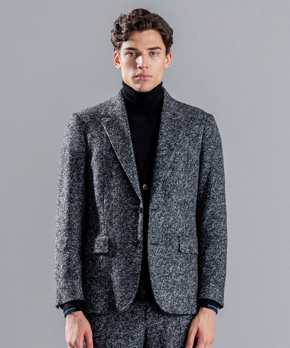 JOSEPH HOMME ROMA TWEED JERSEY JACKET 
