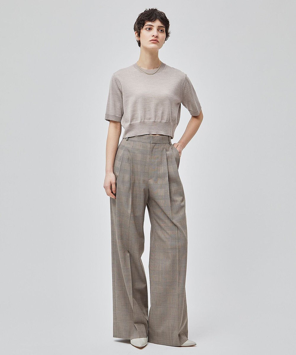 BEIGE， 【洗える】MER / グレンチェックパンツ 