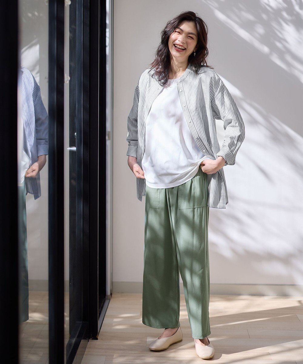 ANY L コットンリネンシャツ 