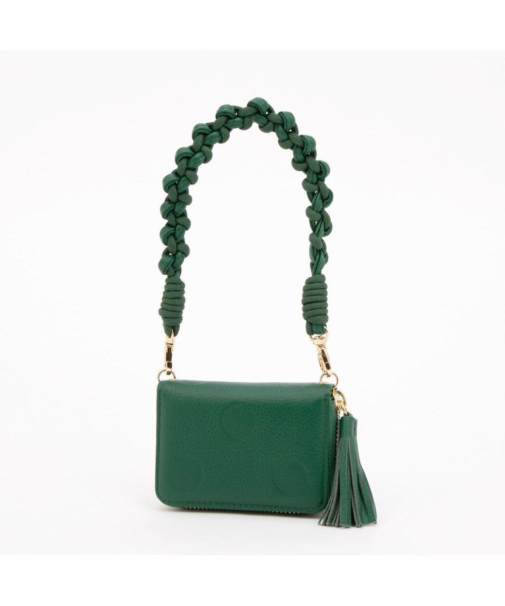 UNBILLION ペルケ perche / ドット型押し・ジャバラチャームウォレットショルダー 