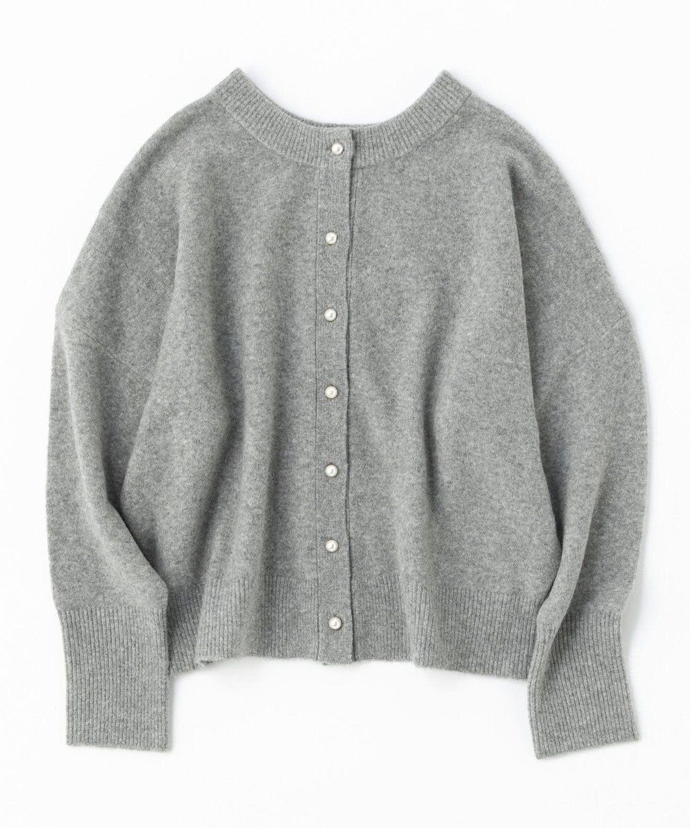 UNFILO 【新色追加/洗える】ふわふわニット パールボタンカーディガン 