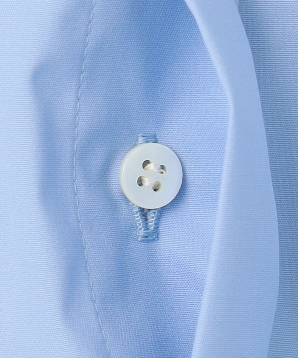 #Newans 【洗濯機可能/シワになりにくい】〈お尻・太ももをカバー〉フレアスリーブイタリアンカラーシャツ 