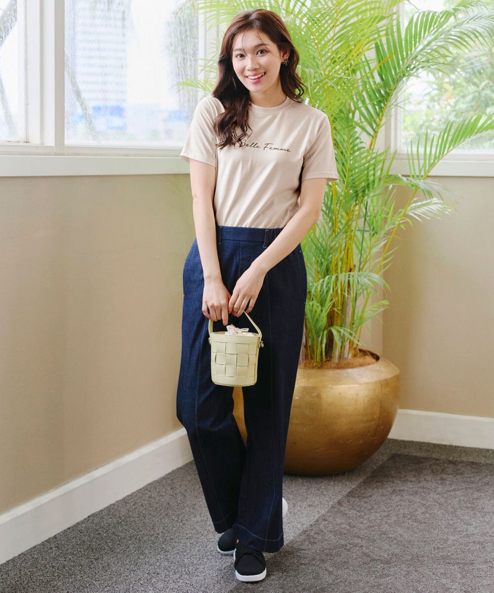 Tiaclasse 【洗える】シンプルロゴプリントTシャツ 