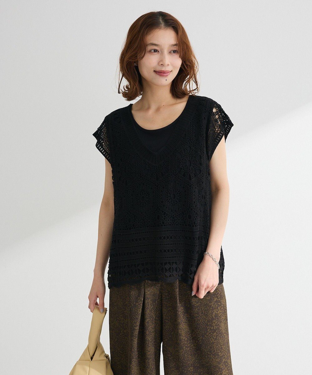 Green Parks ＳＥＴ２点クロシェプルオーバー＋タンクトップ 