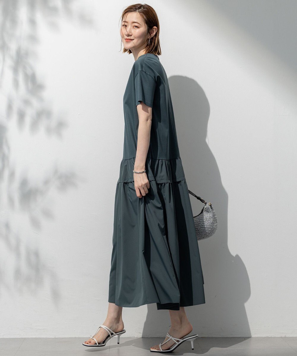 23区 L 【撥水加工/汗シミ防止/洗える】ティアードデザイン マルチワンピース 