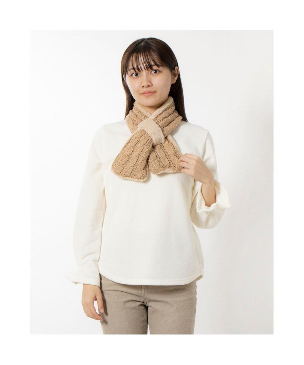 UNBILLION カシュネ cache nez / ニット×フェイクファーマフラー 