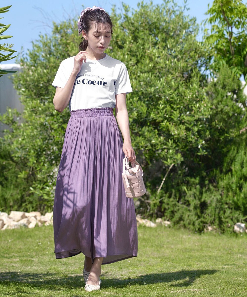 Tiaclasse 【洗える】シンプルロゴプリントTシャツ 