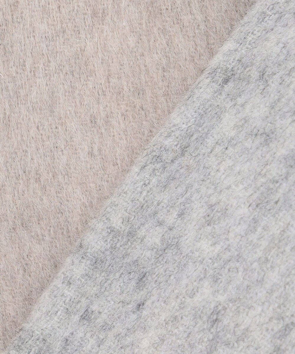 J.PRESS LADIES 【リバーシブル】ウールナイロン リバー ノーカラー ショートコート 