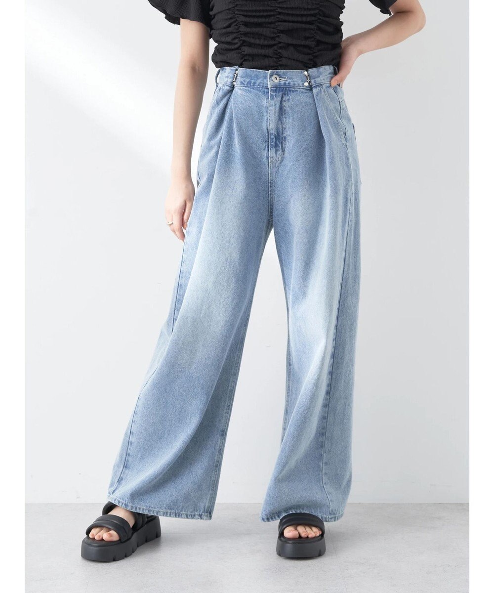 earth music&ecology タックホックデニムパンツ 