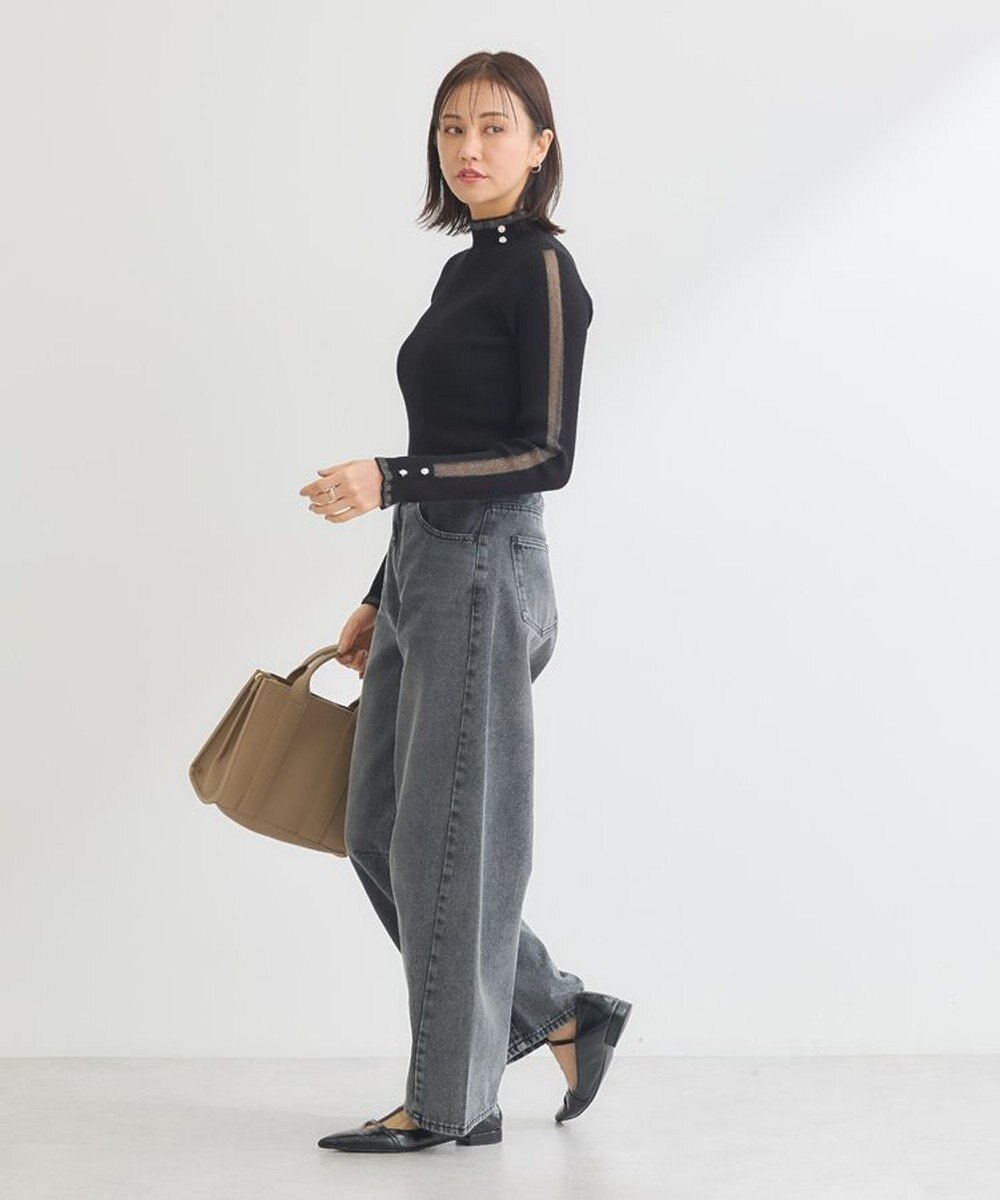 Green Parks ・ｓｗｉｎｇ　ｂｙ　シフォンフリルリブハイネック 