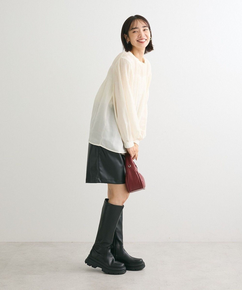 Green Parks マジョリカプリーツブラウス 