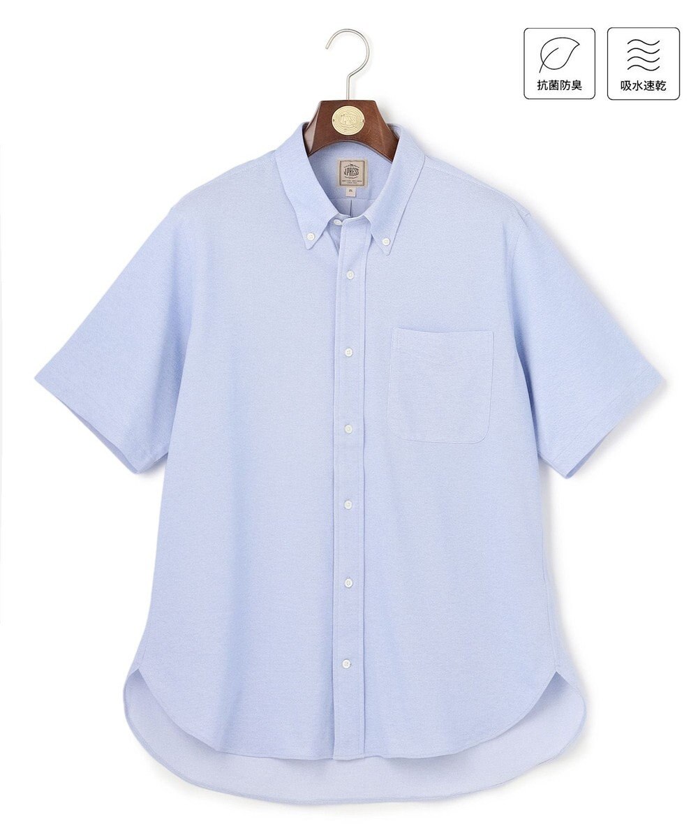 J.PRESS MEN 【KING SIZE】【吸水速乾 / 抗菌防臭 / 遮熱 / 防シワ】【J.PRESS OXFORD JERSEY】カノコインレイ半袖 シャツ / B.D. 