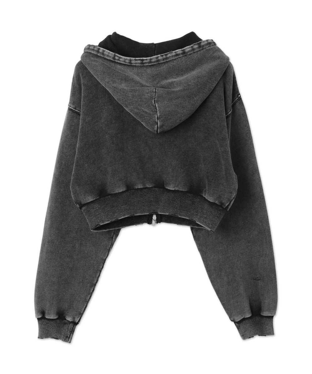 WEGO ダメージショートジップパーカー 