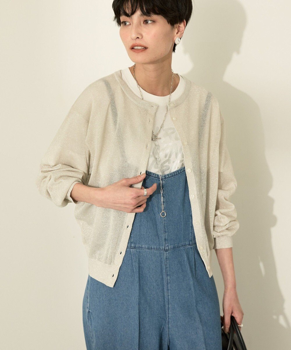 AMERICAN HOLIC シアークルーネックニットカーディガン 