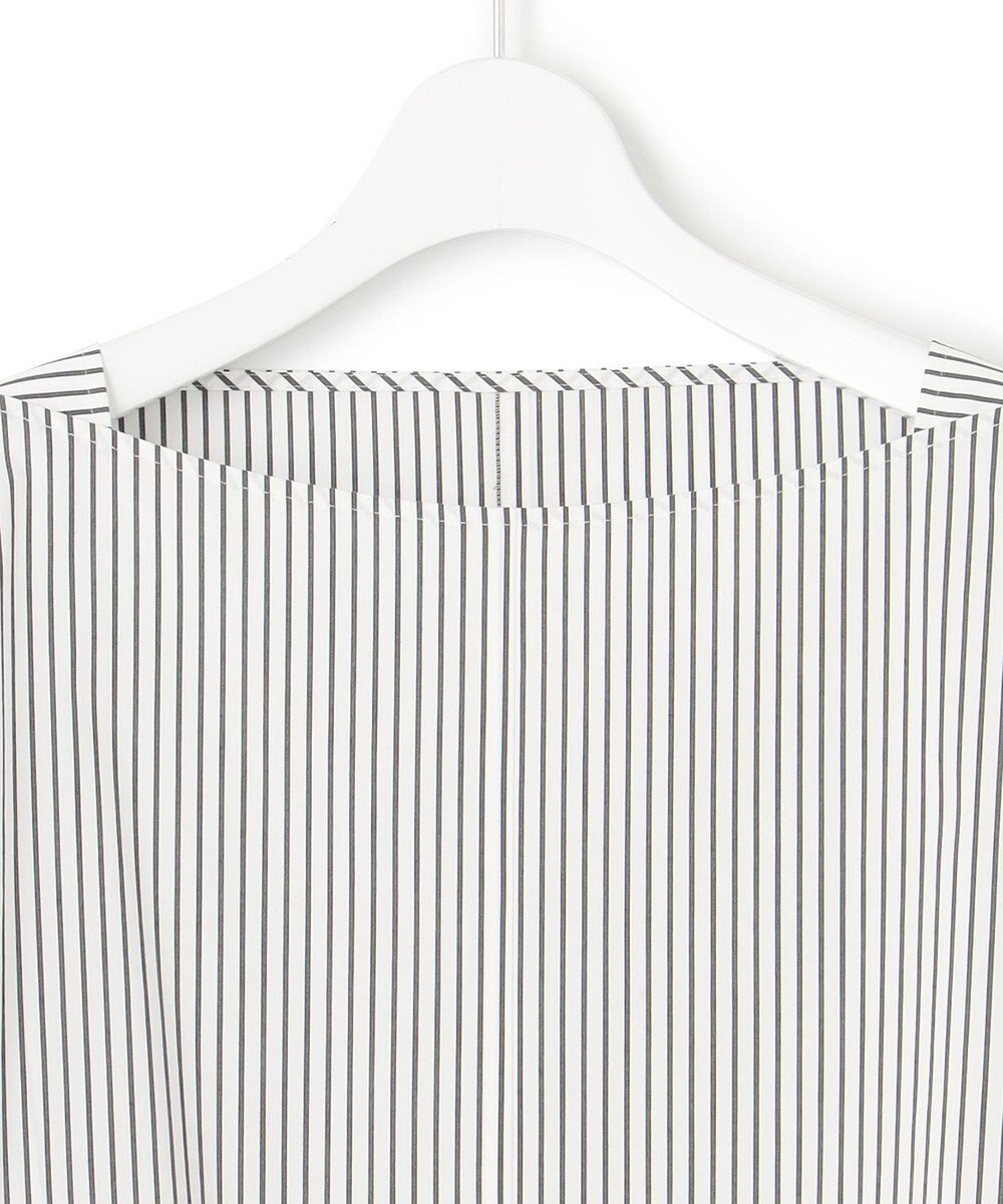 23区 L 【一部店舗限定/洗える】ハイカウントウェザーストレッチ ボートネック コンパクト ブラウス 