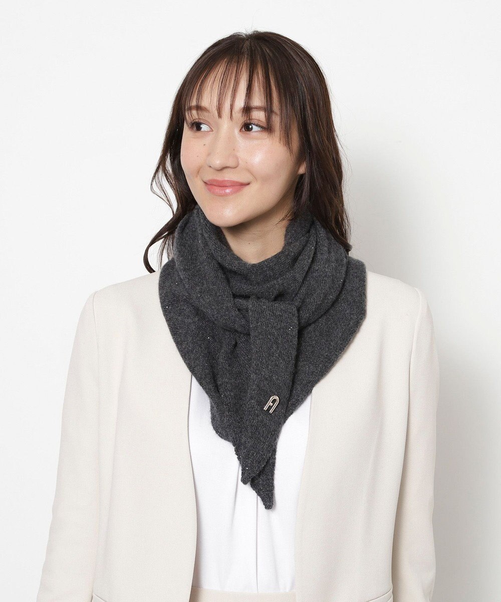 MOONBAT FURLA(フルラ）カシミヤ スパンコール トライアングルストール 