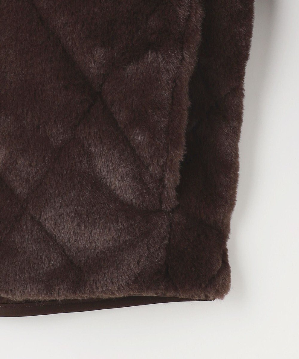 ANY SIS S フェイクファーコンビキルティング アウター 