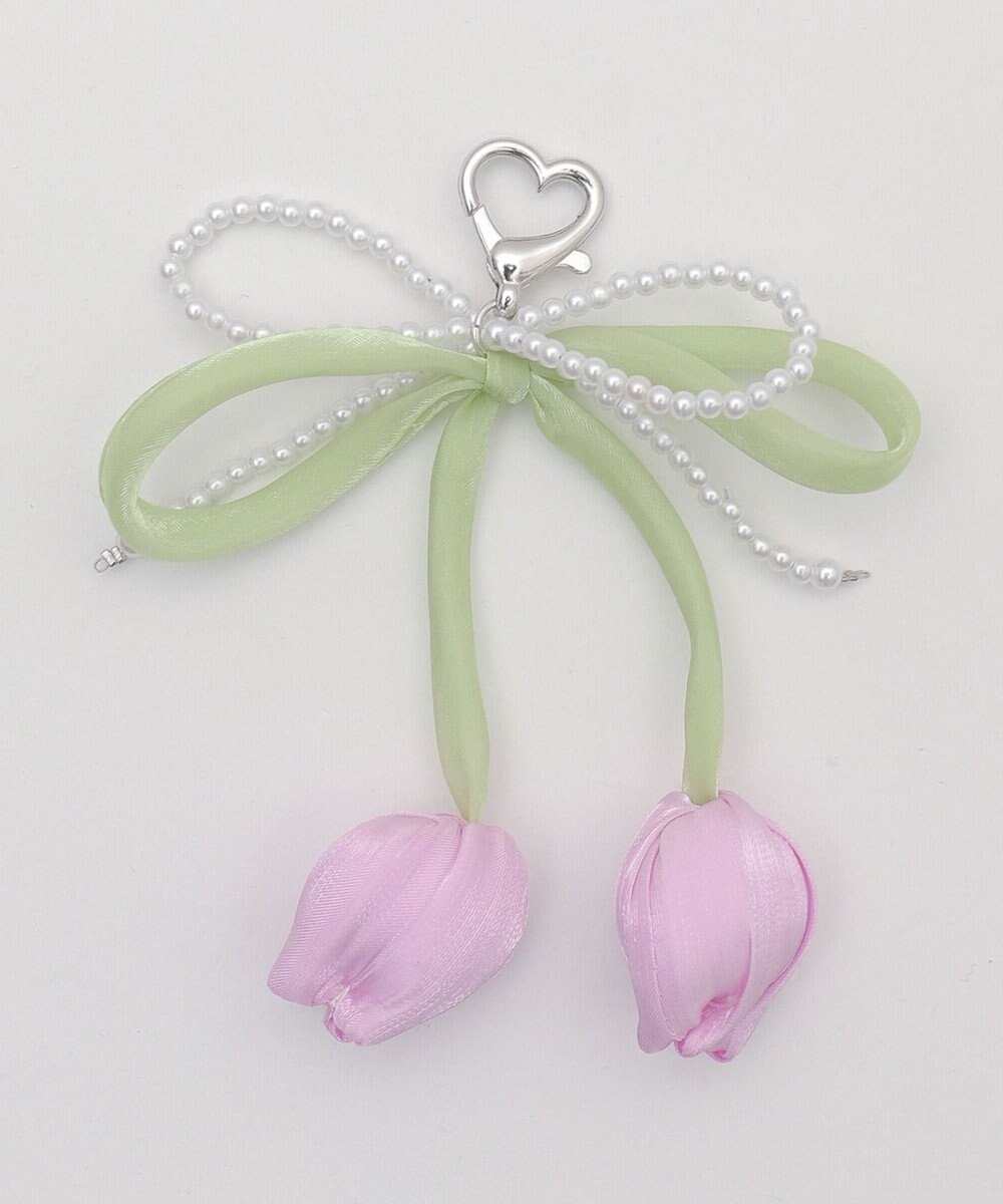 WEGO チューリップリボンビーズキーホルダー 