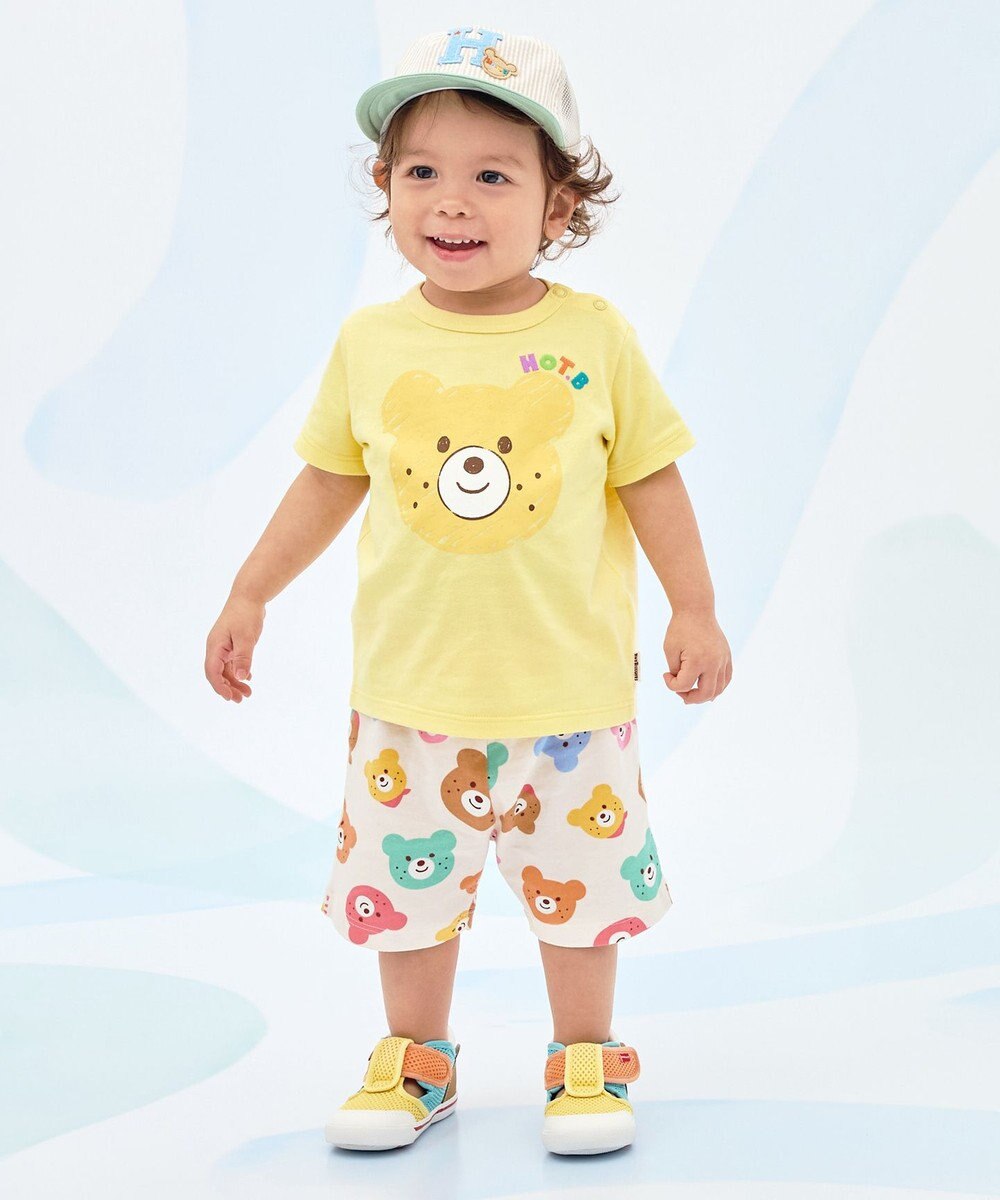 MIKI HOUSE HOT BISCUITS 【80-120cm】カラフルビーンズ 総柄 5分丈パンツ 