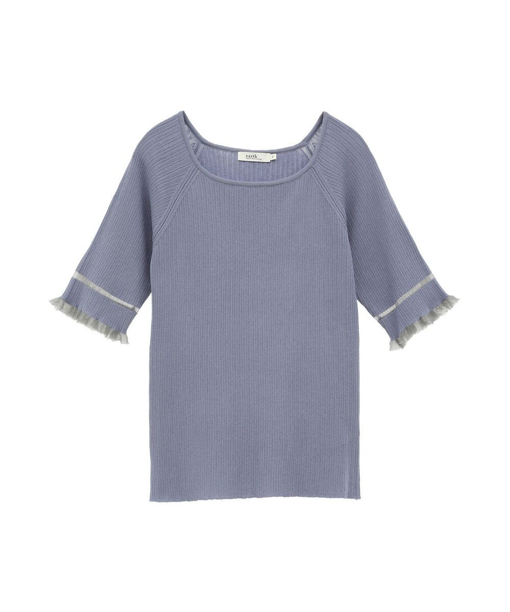 earth music&ecology ポイントシアーフリルニットプルオーバー 