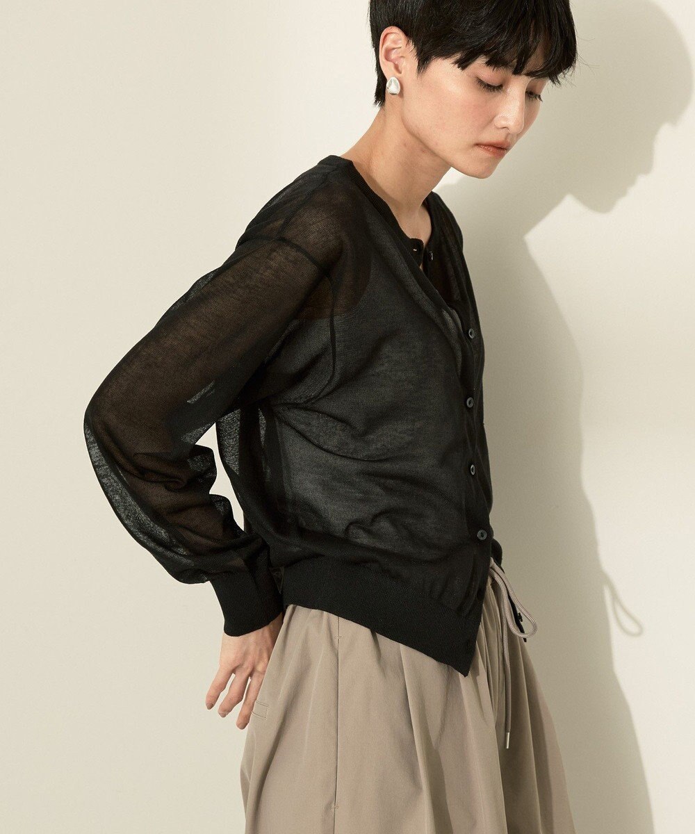 AMERICAN HOLIC シアークルーネックニットカーディガン 