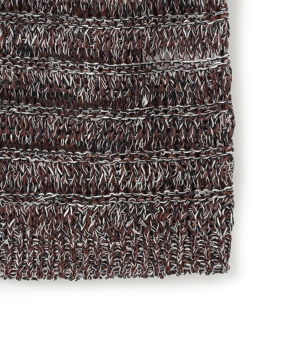 23区 【洗える】テープミックススカシ ノースリーブ ニット 