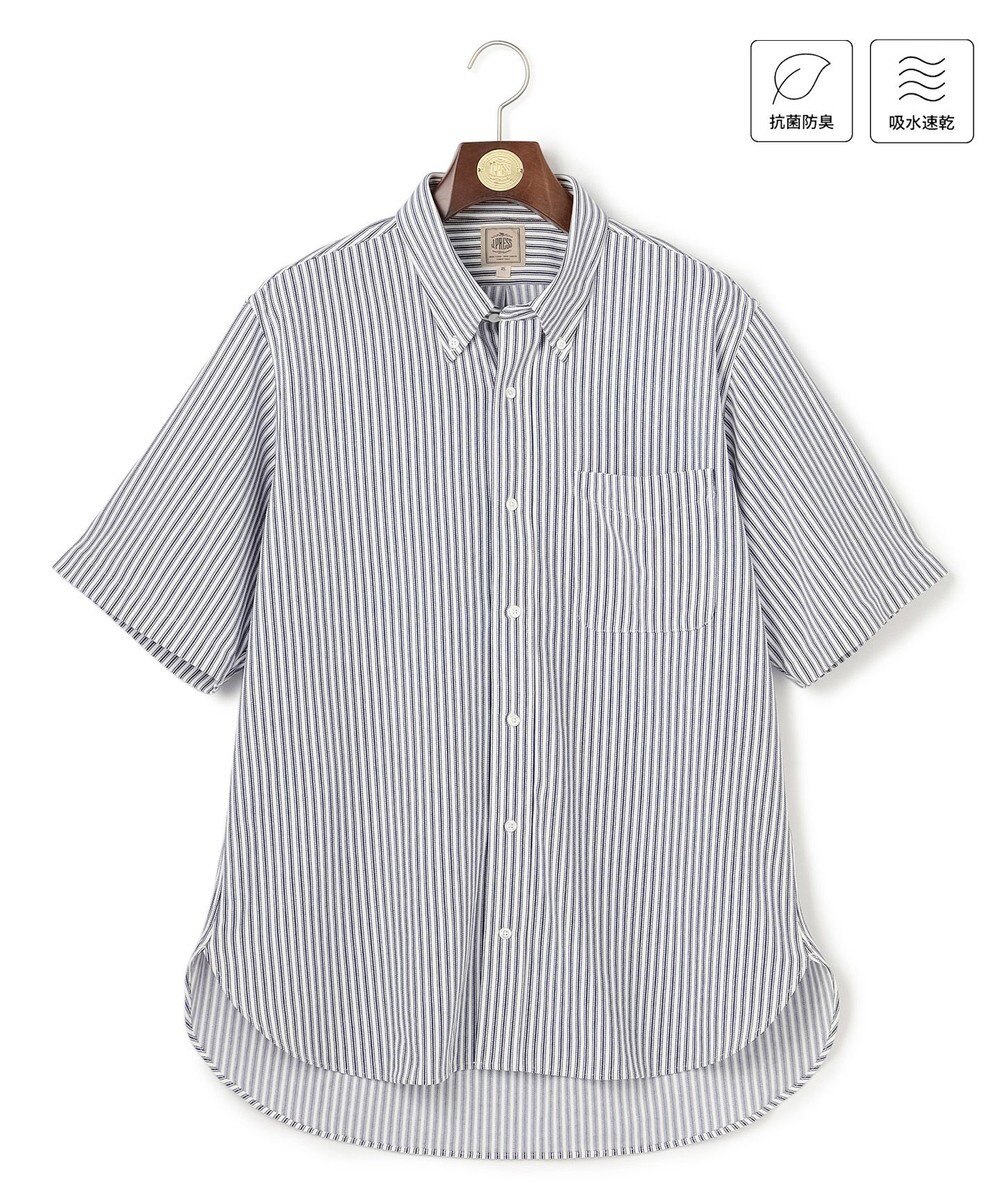 J.PRESS MEN 【KING SIZE】【吸水速乾 / 抗菌防臭 / 遮熱 / 防シワ】【J.PRESS OXFORD JERSEY】カノコインレイ半袖 シャツ / B.D. 