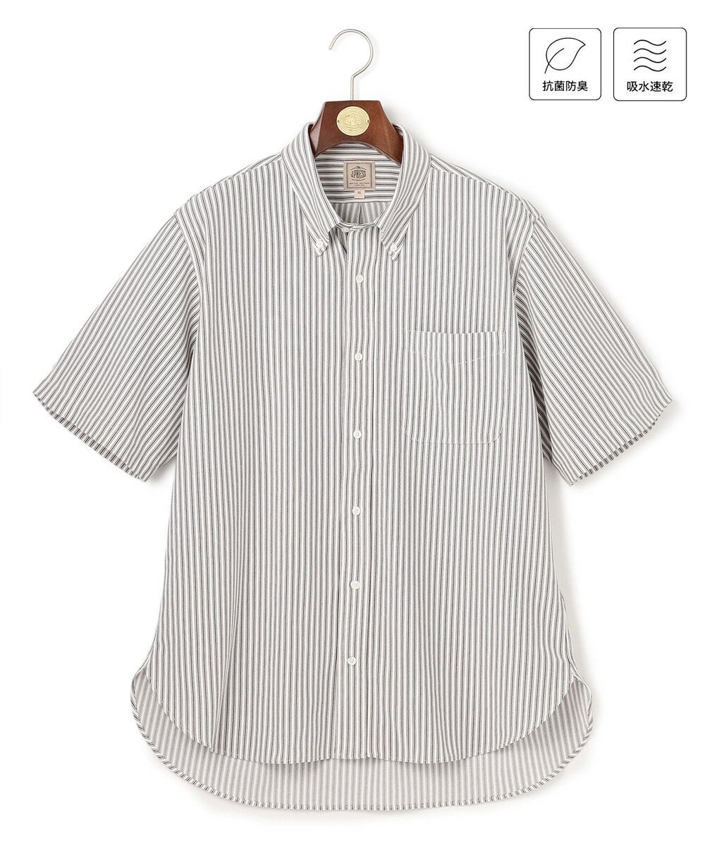 J.PRESS MEN 【KING SIZE】【吸水速乾 / 抗菌防臭 / 遮熱 / 防シワ】【J.PRESS OXFORD JERSEY】カノコインレイ半袖 シャツ / B.D. 