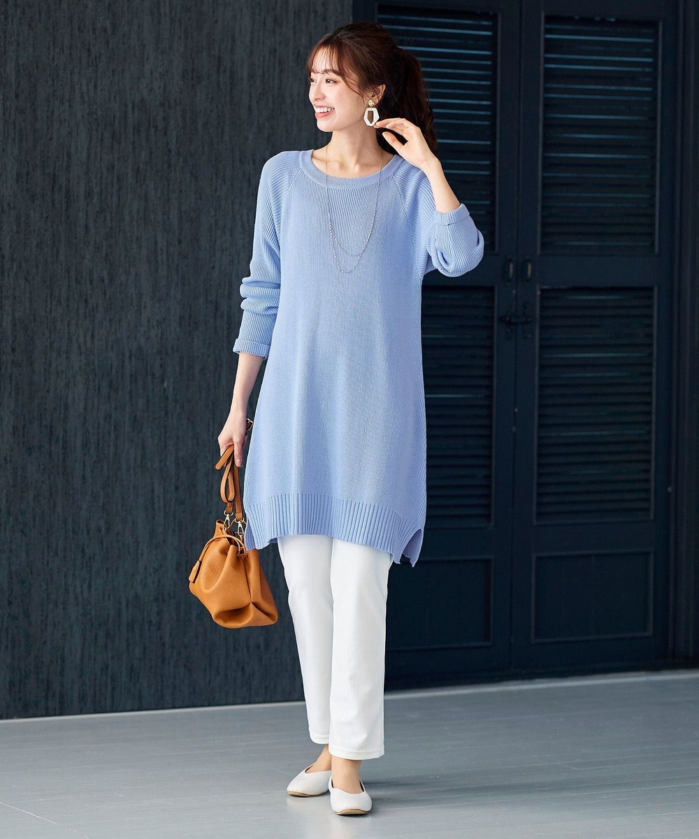 Tiaclasse L 【洗える】リラックス感のあるラグランスリーブニット 