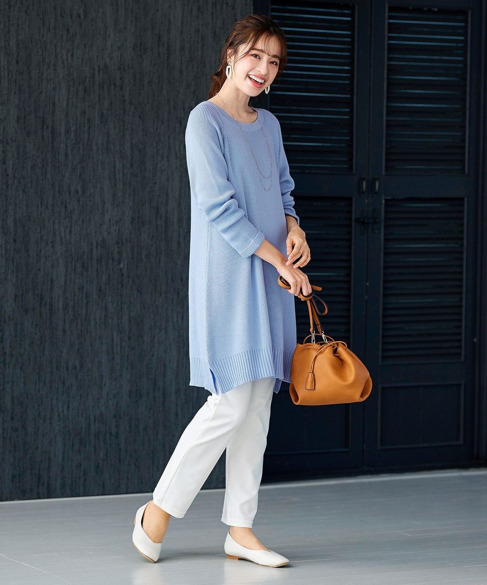 Tiaclasse L 【洗える】リラックス感のあるラグランスリーブニット 