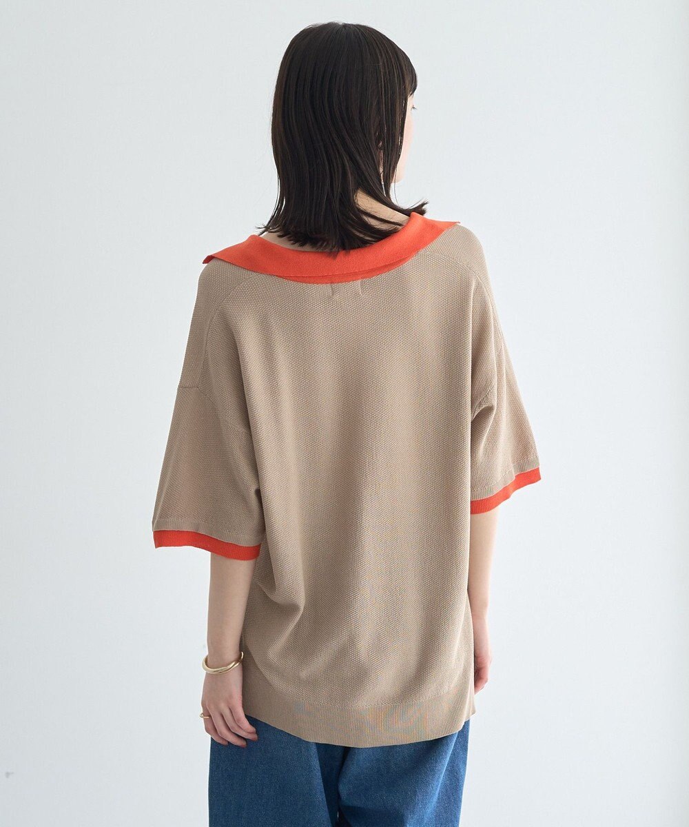 YECCA VECCA 配色ワイドポロニット 