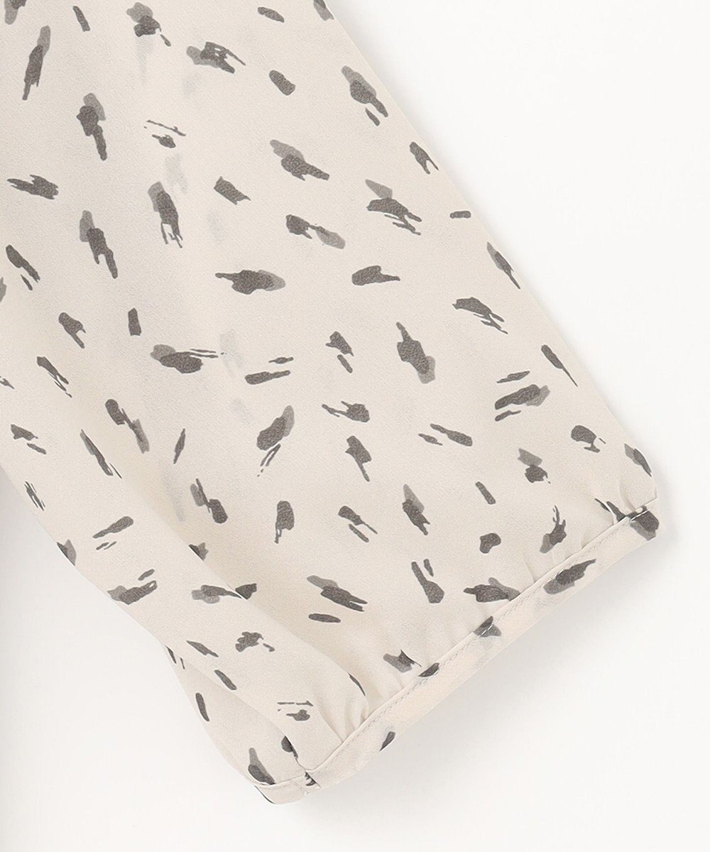 自由区 S 【洗える】ロイヤルシフォンドレープタイ半袖 ブラウス 