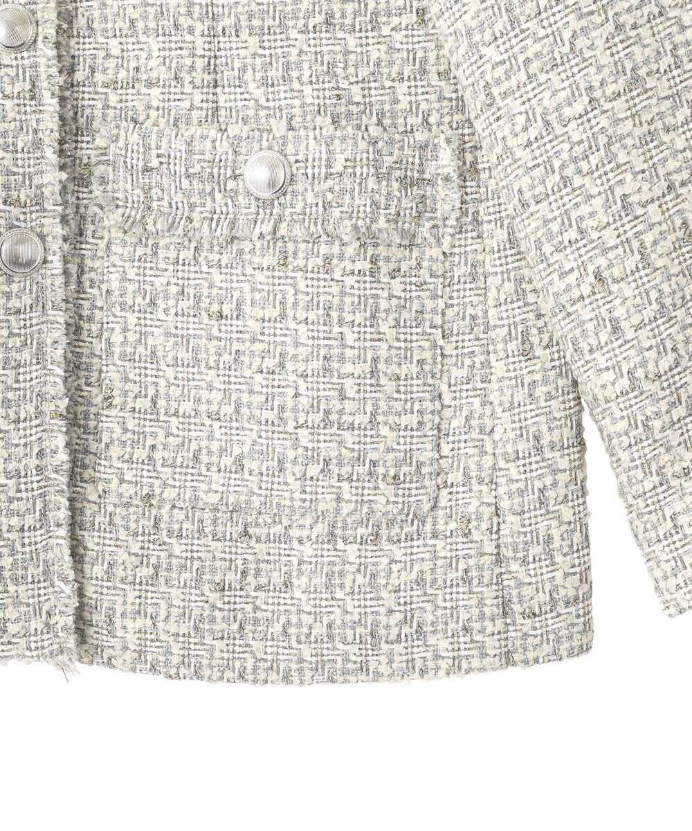 YECCA VECCA ノーカラーツイードジャケット 