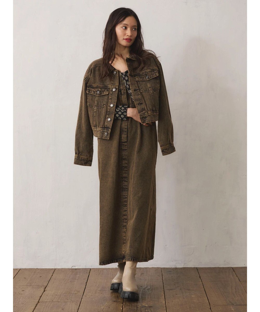 Green Parks ・ＳＵＧＡＲ　ＳＰＯＯＮ　カラーデニムジャンスカ 