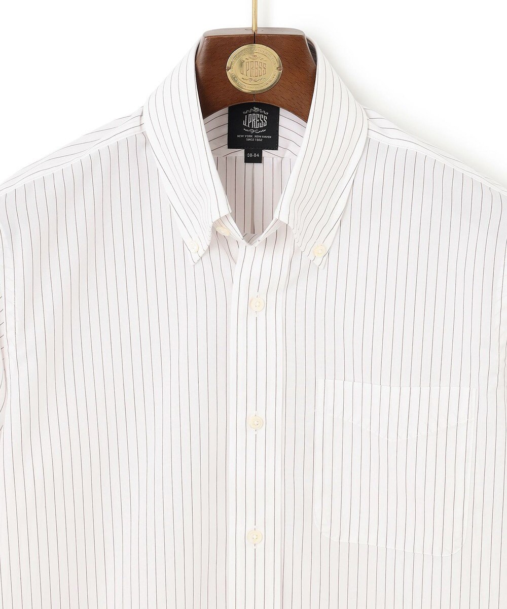 J.PRESS MEN 【KING SIZE】【PREMIUM PLEATS / 形態安定】ペンシルストライプ シャツ / B.D. 