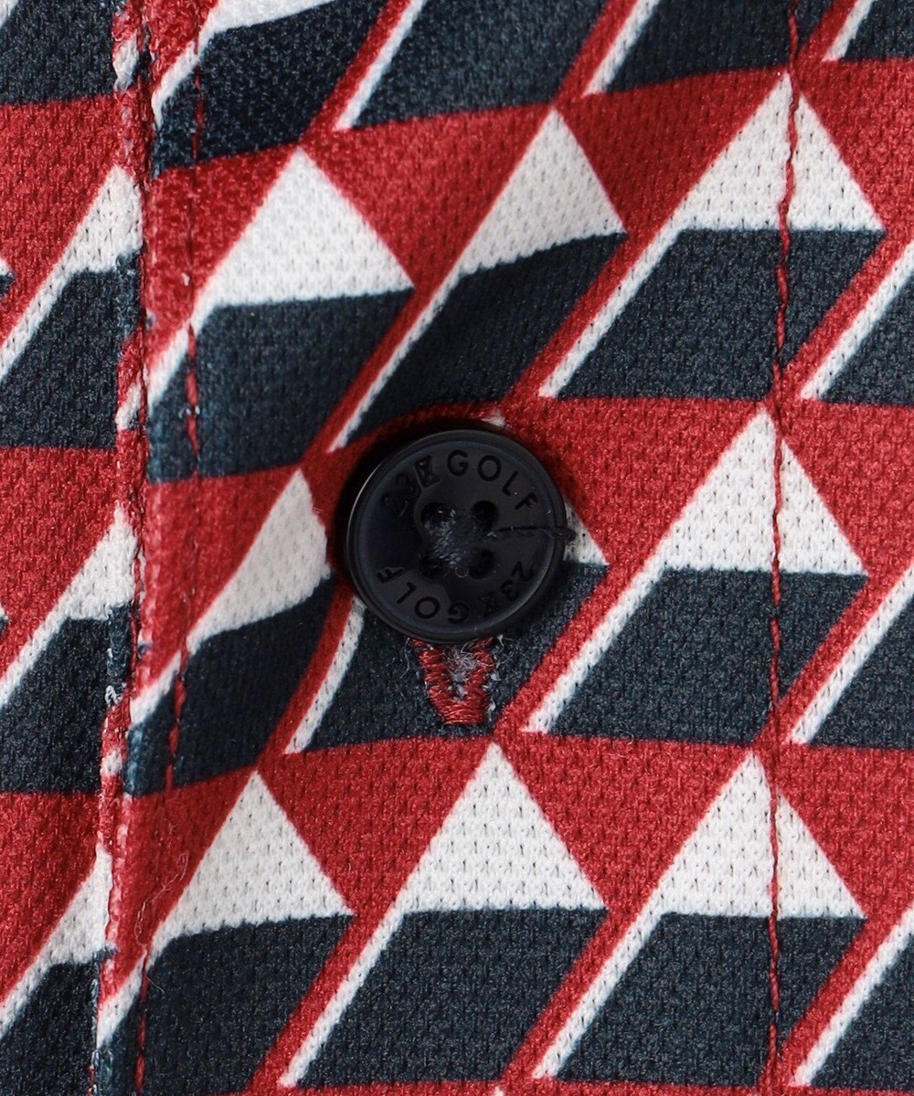 23区GOLF 【MEN】フラッグ総柄長袖ポロシャツ 