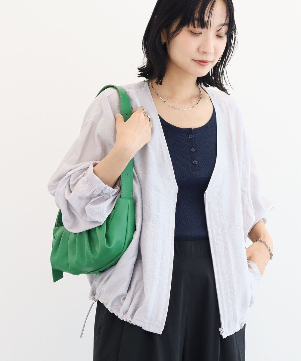 Green Parks シアーＺＩＰＶネックブルゾン 