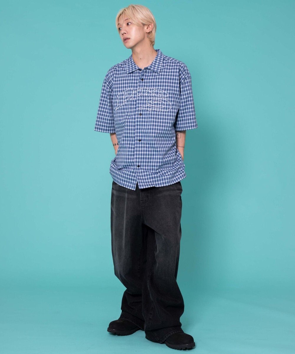 WEGO 別注PIKOチェックグラフィックシャツ（SS） 